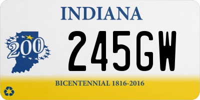 IN license plate 245GW