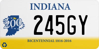 IN license plate 245GY