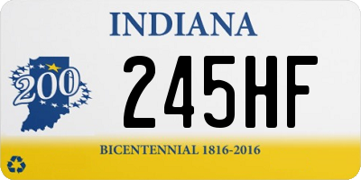 IN license plate 245HF