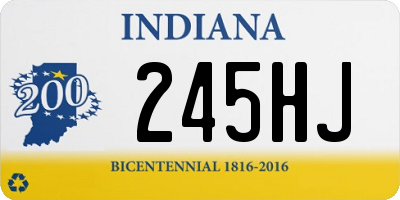 IN license plate 245HJ