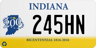 IN license plate 245HN