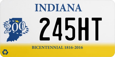 IN license plate 245HT