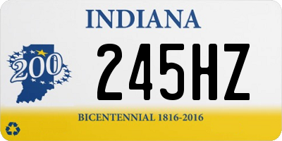 IN license plate 245HZ