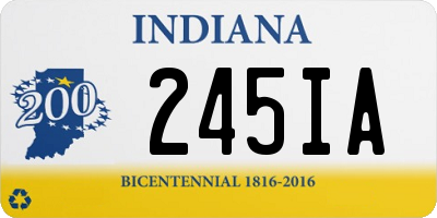 IN license plate 245IA