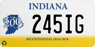 IN license plate 245IG