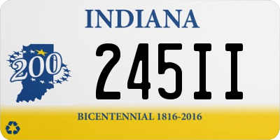 IN license plate 245II