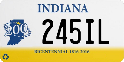 IN license plate 245IL