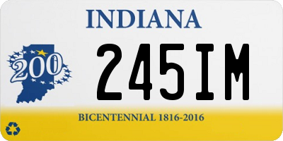 IN license plate 245IM