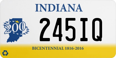 IN license plate 245IQ