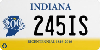 IN license plate 245IS