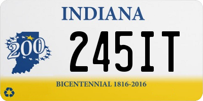 IN license plate 245IT