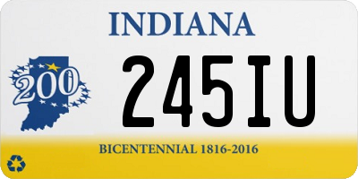 IN license plate 245IU