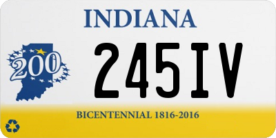IN license plate 245IV