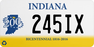 IN license plate 245IX