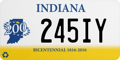 IN license plate 245IY