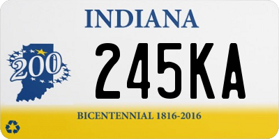 IN license plate 245KA