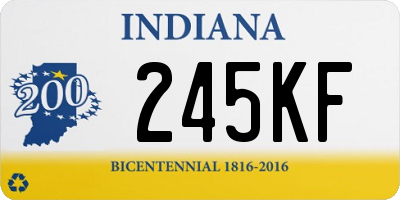 IN license plate 245KF