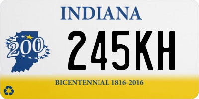 IN license plate 245KH