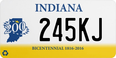 IN license plate 245KJ