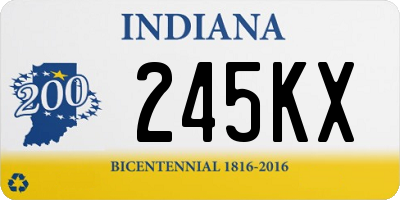 IN license plate 245KX