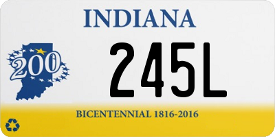 IN license plate 245L
