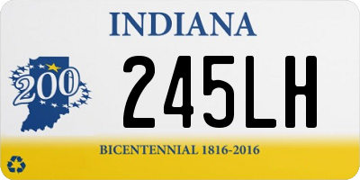 IN license plate 245LH