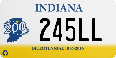 IN license plate 245LL