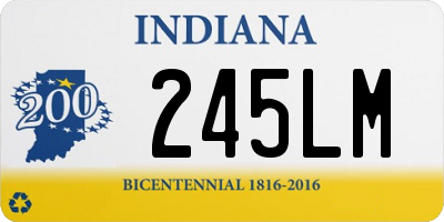 IN license plate 245LM