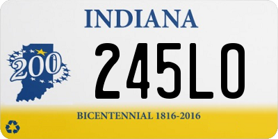 IN license plate 245LO