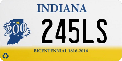 IN license plate 245LS