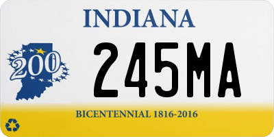 IN license plate 245MA