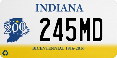 IN license plate 245MD