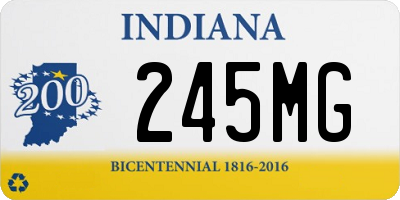 IN license plate 245MG