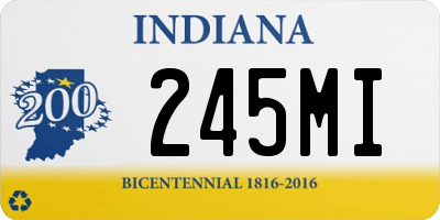 IN license plate 245MI