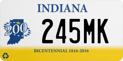 IN license plate 245MK