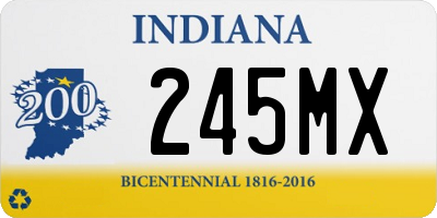 IN license plate 245MX