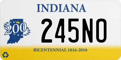 IN license plate 245NO
