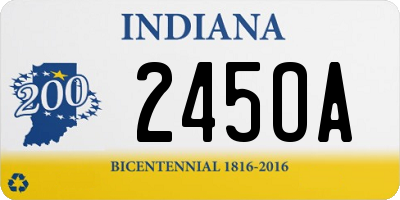IN license plate 245OA