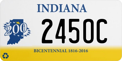 IN license plate 245OC