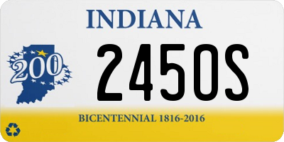 IN license plate 245OS