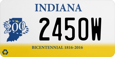 IN license plate 245OW