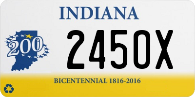 IN license plate 245OX