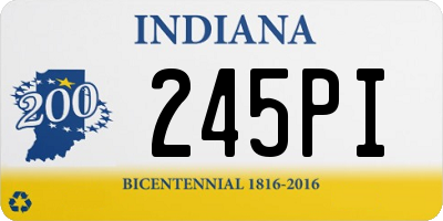 IN license plate 245PI