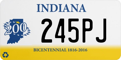 IN license plate 245PJ