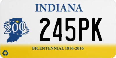 IN license plate 245PK