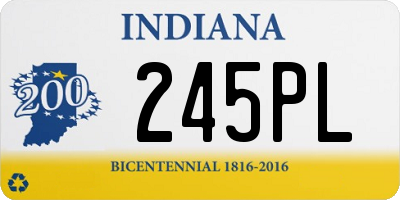 IN license plate 245PL