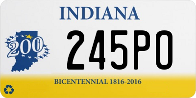 IN license plate 245PO