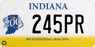 IN license plate 245PR