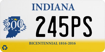 IN license plate 245PS