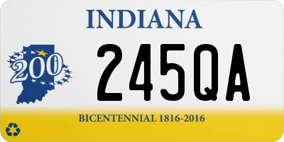 IN license plate 245QA